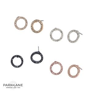 BNIB Park Lane Crystal Circle Stud - ROO- Hematite Earrings